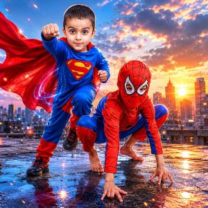 Spiderman&Superman combo(1-2yr)
